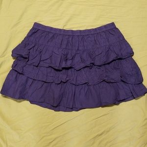 Old Navy Sz XL Ruffled Navy Skirt